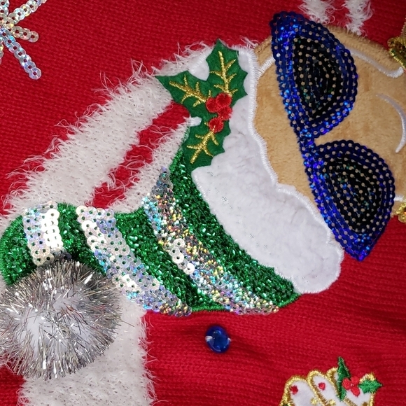 33 Degrees Gingerbread with Peppermint Candy Knit Ugly Christmas Sweater Size XS - Picture 13 of 15